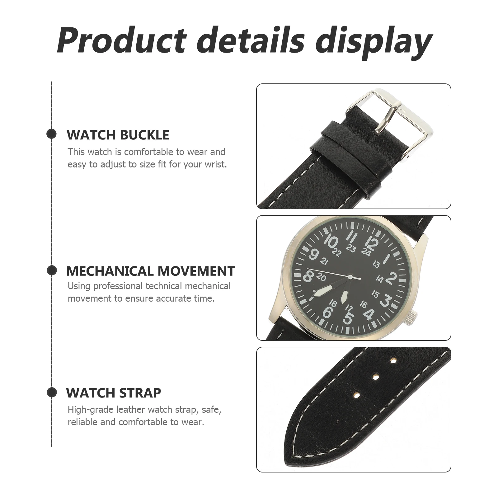 

Glass Stainless Steel Strap Men'S Waterproof Quartz Watch Precise Business Wristwatch Decorative Male Timepiece
