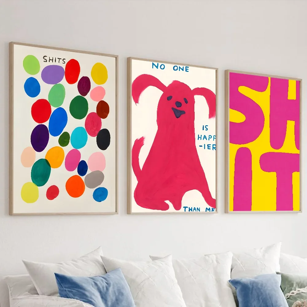 ديفيد شريجلي مجردة التوضيح قماش يطبع المشارك الحديثة مضحك الفن يطبع غرفة نوم جدار ديكور فني للمنزل ملصق فني الهدايا #4