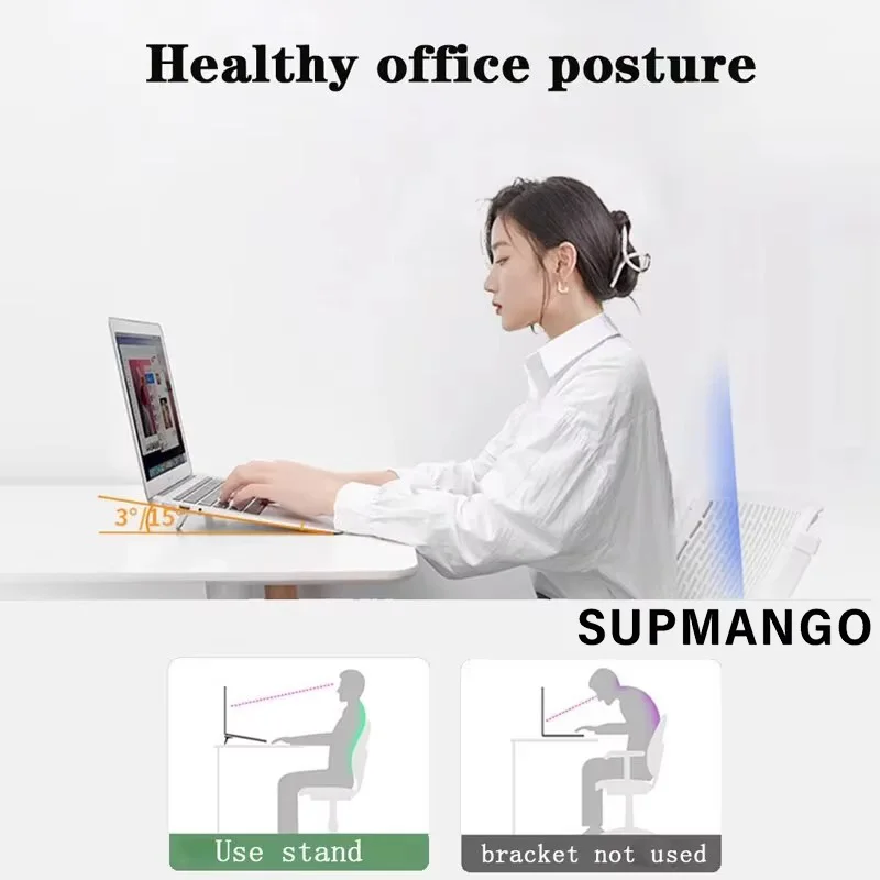 2PCS Foldable Laptop Stand Aluminium Alloy Non-slip Cooling Holder Invisible Universal Notebook Bracket For HP Dell Lenovo