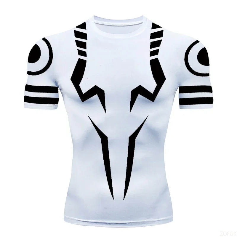 

2025 Fashion New T-Shirt For Men Gym Graphic Anime Jujutsu Kaisen 3D Print Fitness Undershirt Tee Oversized Men Clothing Tops