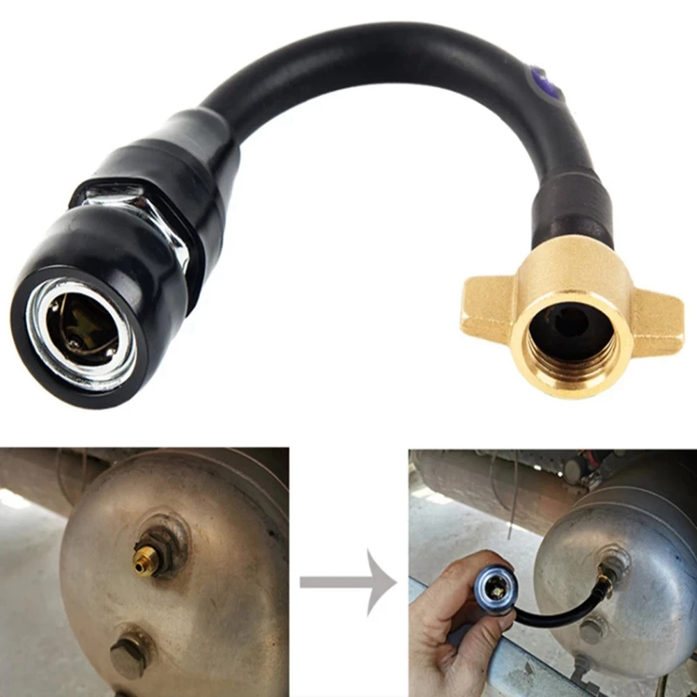 Truck Air Tank Air Intake Connector Connecting Pipe Truck Air Pipe Dust Blowing Pipe for Truck Trailer Air Tank