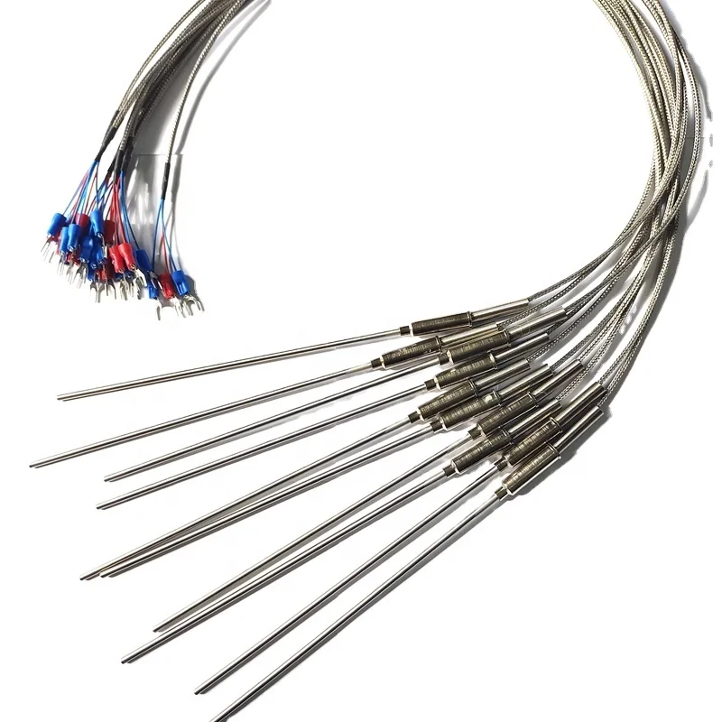 K-type thermocouple WRNK-191 armored temperature sensor flexible probe PT100 thermal resistance