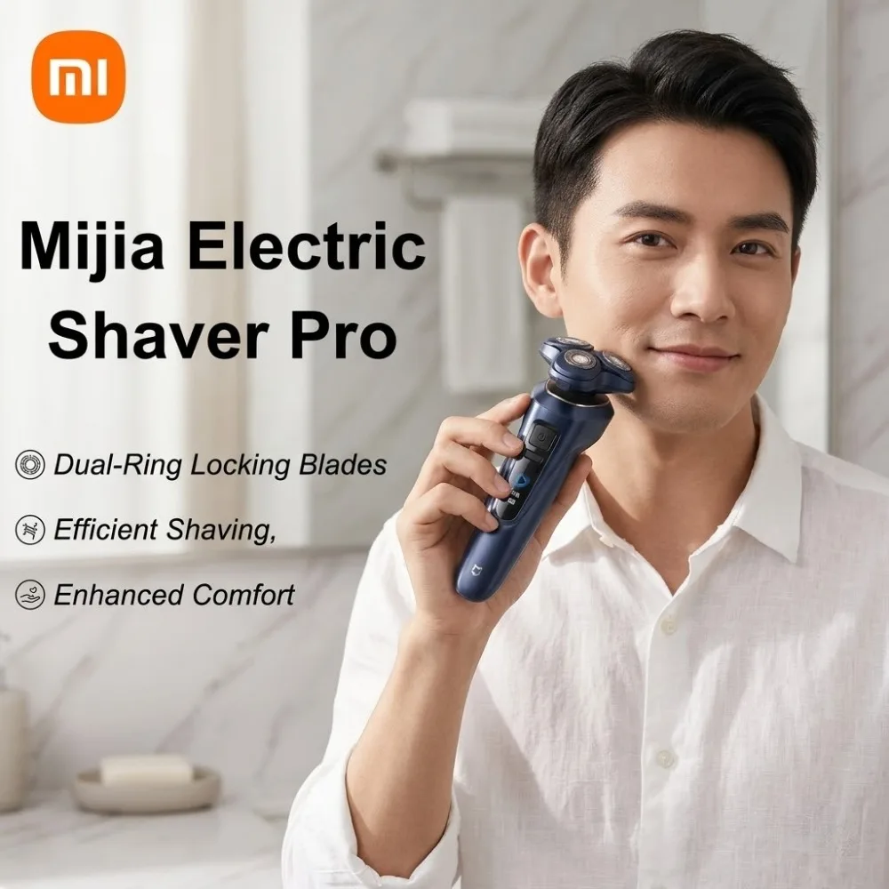 

Mijia Electric Shaver Pro Beard Trimmer Dynamic Color Screen 360° Full Shave Wet/Dry Razor Waterproof Shaver Hair Trimmer Gift
