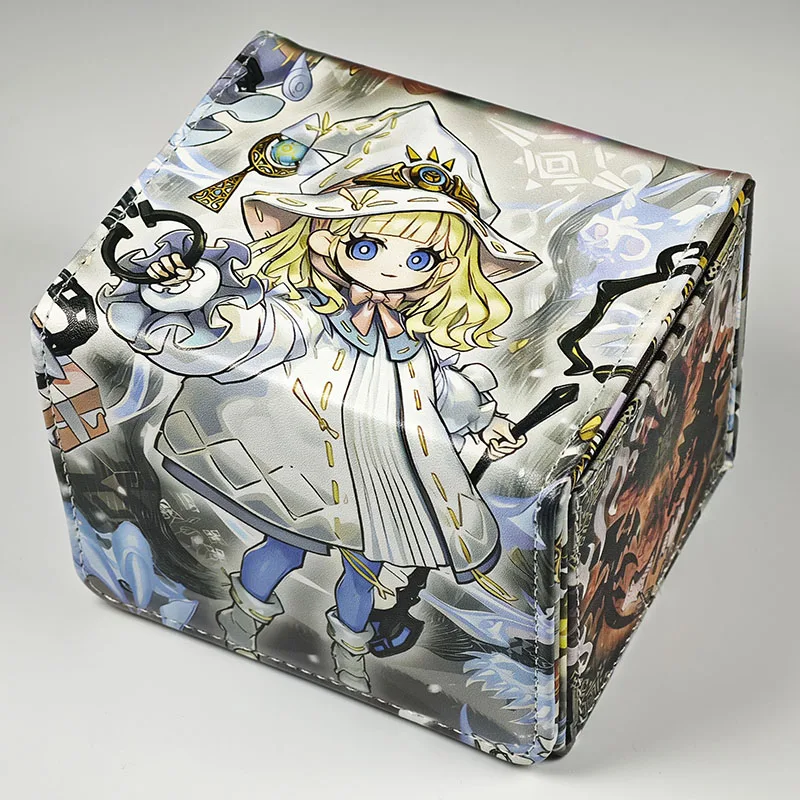 Yu Gi Oh Acg Cards Box Elzette of The White Forest Anime Game Opcg Tcg Ptcg Trading Card Storage Box Diy Pu Collection Card Box