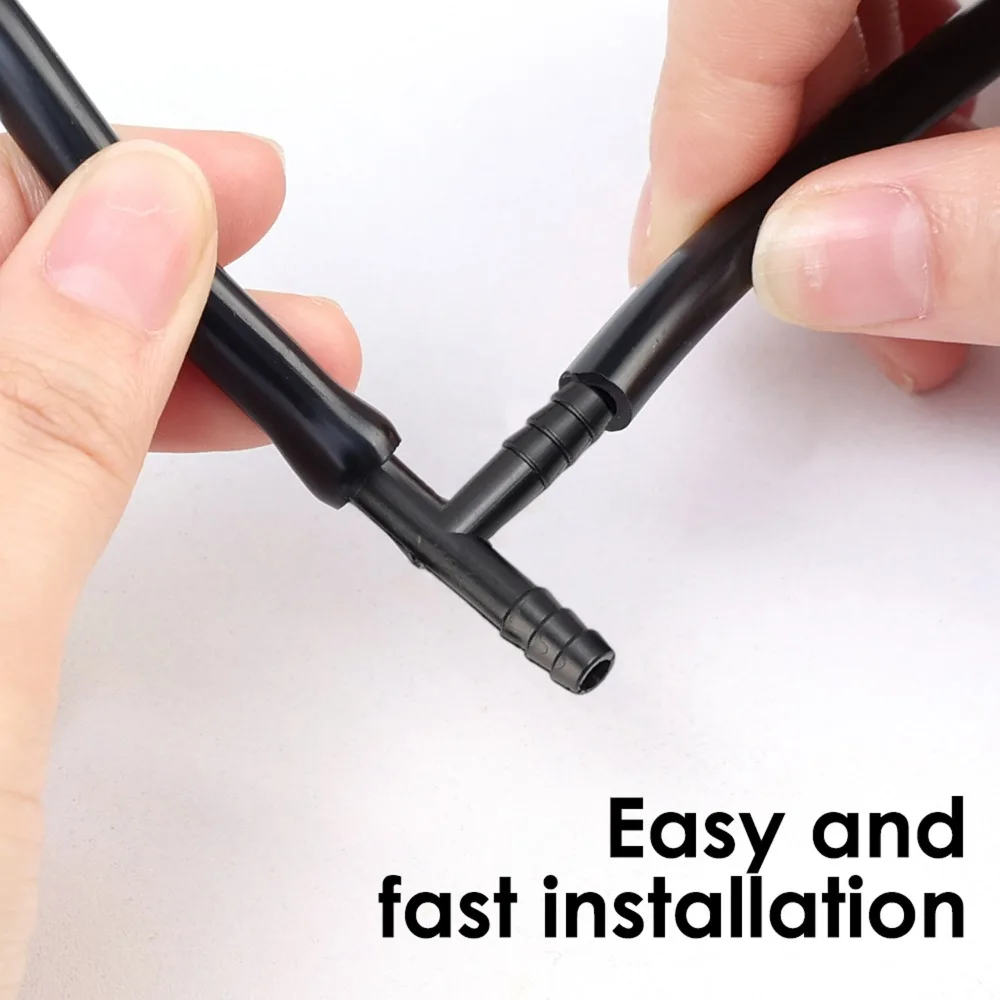 Nylon Car Hose Connector Straight T-type Reducer Auto Engine High Temp Vacuum Hose Fitting Kit for Cooling Systems Fuel Systems