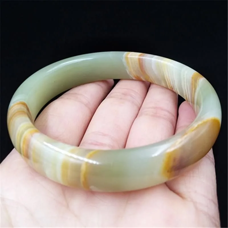 Wrapped Silk Widened Jade Bracelet Women's Style Bracelet Jade