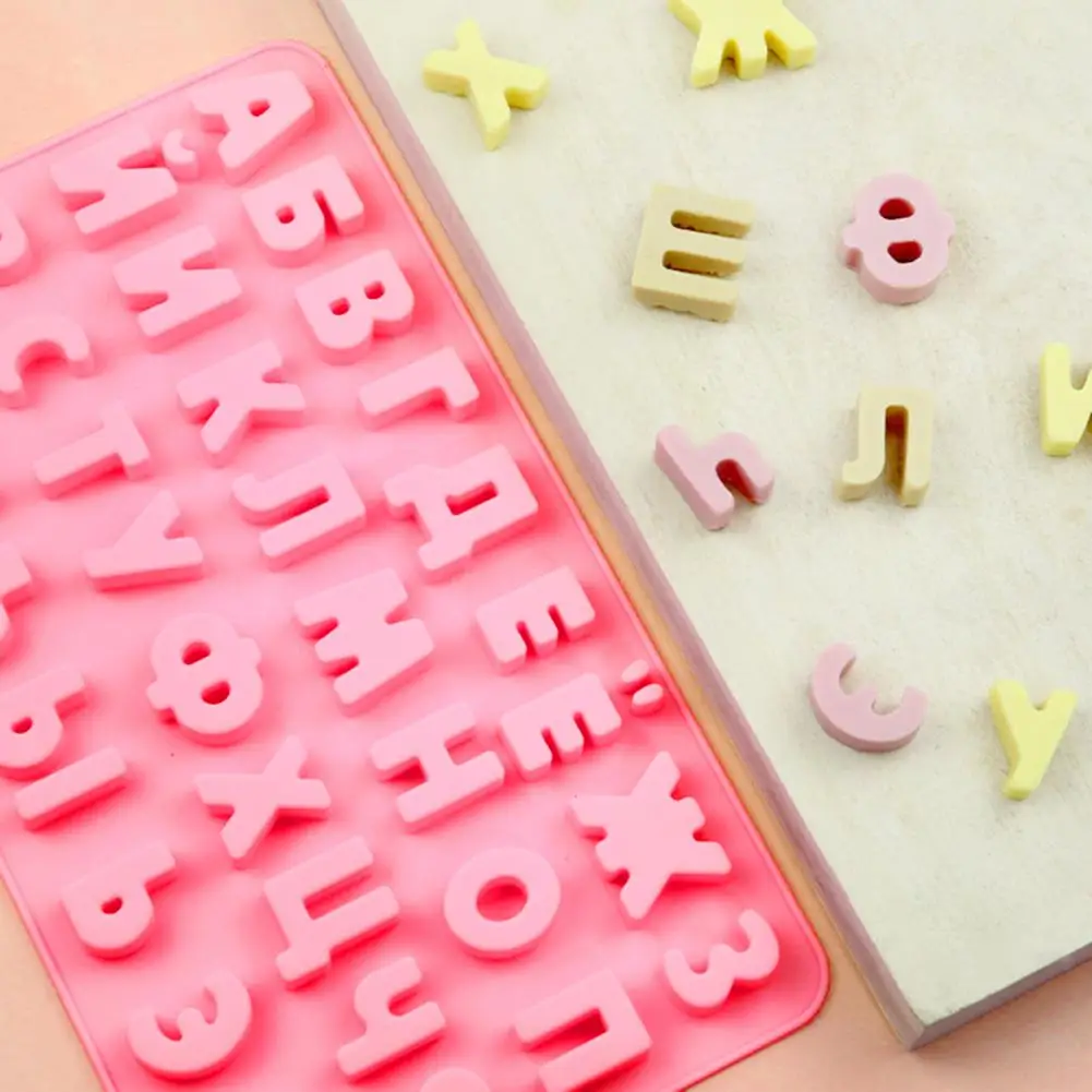 Cookie Mold Easily Clean Cake Mold Easy Release Russian Alphabet Sugarcraft Cake Silicone Mould Convenient Kitchen Gadgets