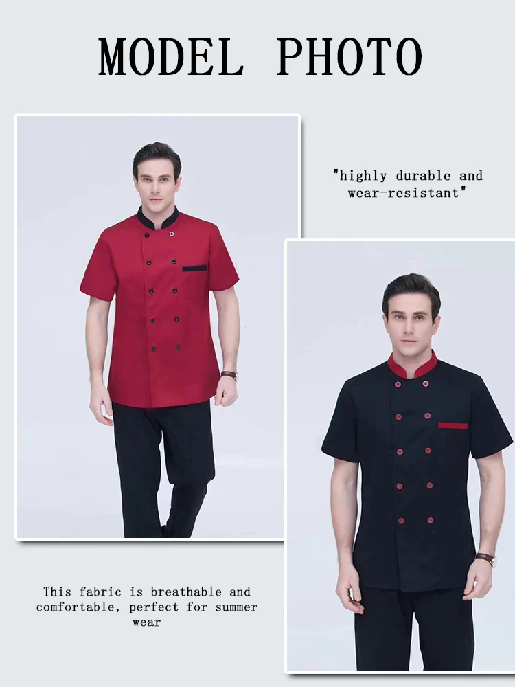 Unisex Breathable Chef Coat Ultra Lightweight Short Sleeve Summer Uniform for Men Women Perfect for Hot Kitchen Bakery