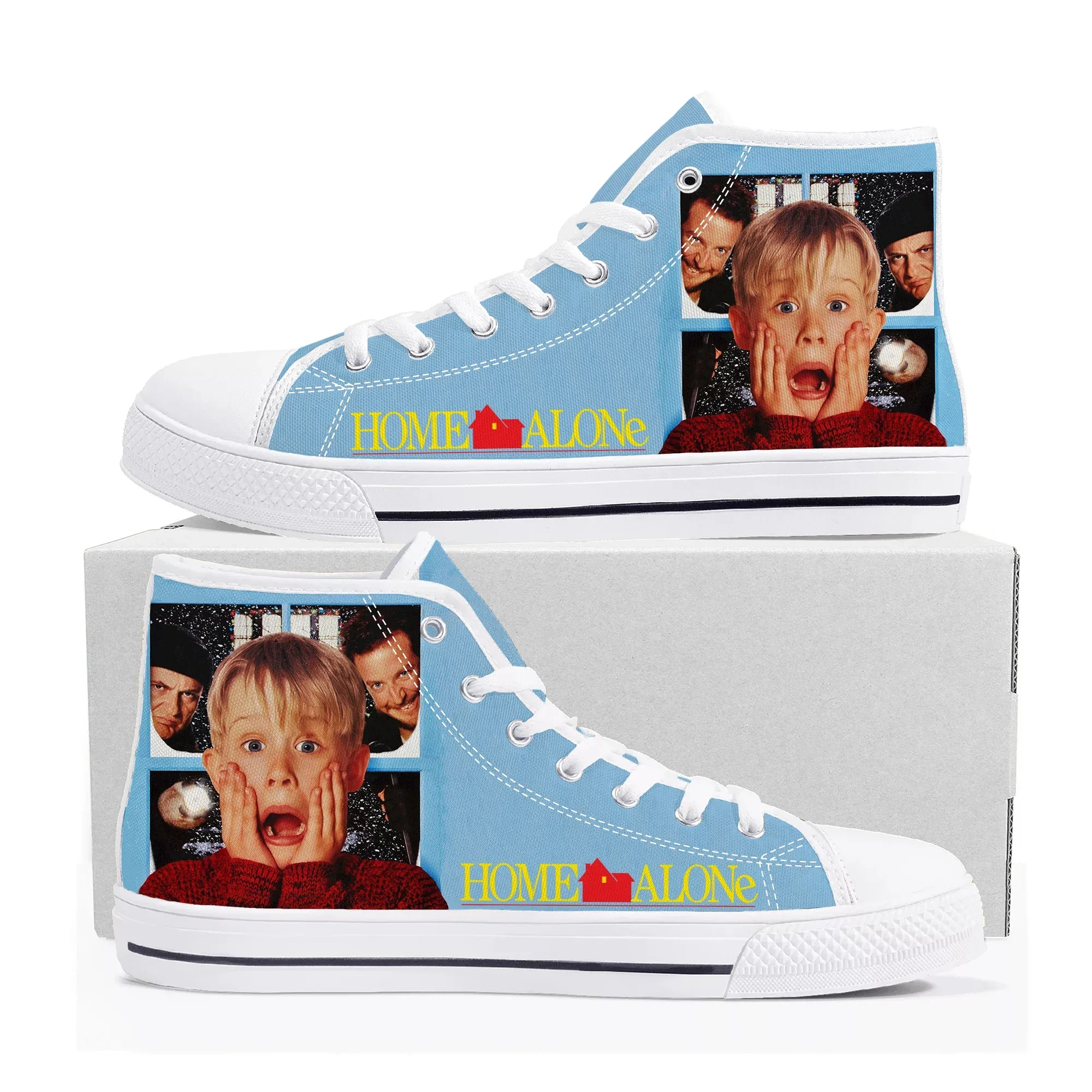 

Home Alone High Top Sneakers Mens Womens Teenager Kevin High Quality Canvas Sneaker couple Casual Shoe Customize Shoes