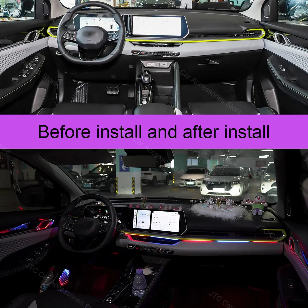 Dynamic Active Ambient Light For Geely Coolray 2023-2025 Ambient Light Car Accessoires Voiture Upgrade Accessories