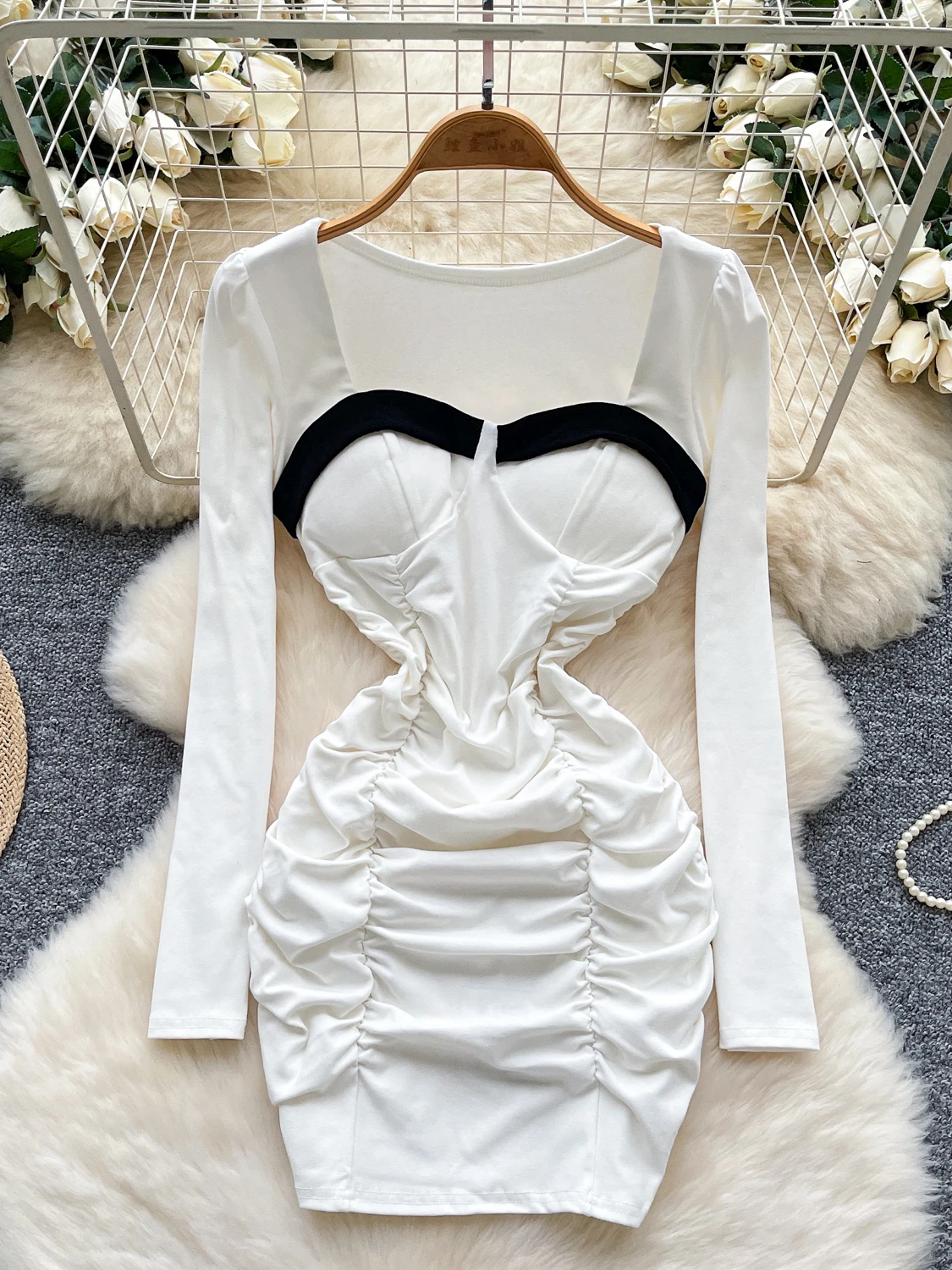 

Faionable Long Sve Wrap Dr Женская плиссированная юбка трапециевидной формы с высокой талией Ci Commute Sle Лето из полиэфирного волокна Dr