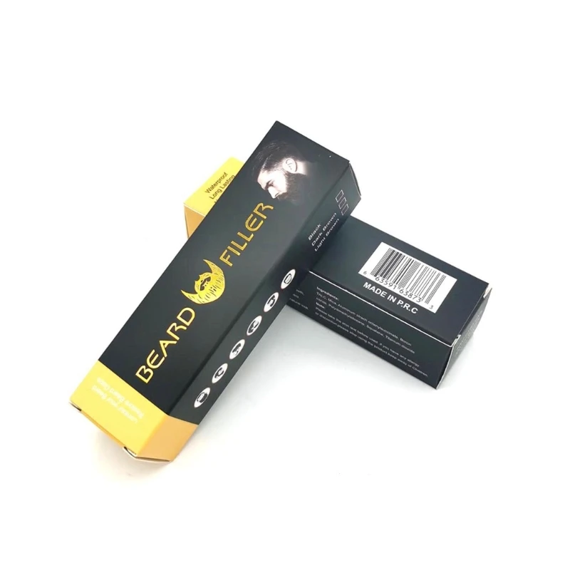 Beard Filler with Brush for Men Beard Filling Pen Cream Creates Natural Looking Beard Waterproof Sweatproof Long Lasting