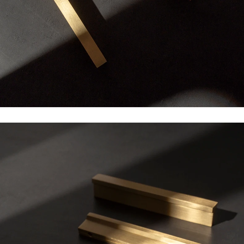 Long brushed brass furniture handle — supplier illustration 3