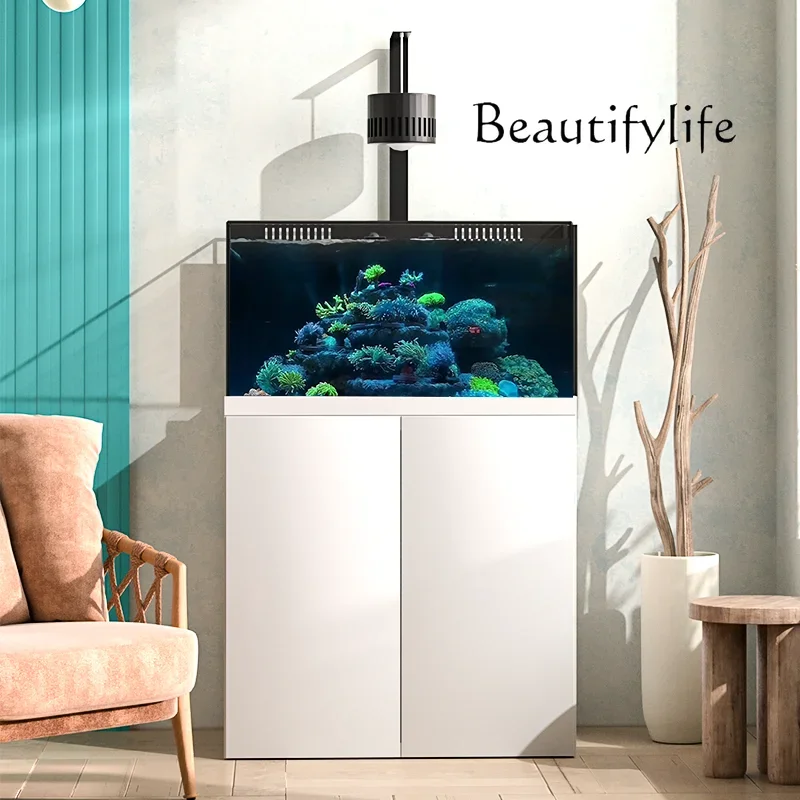 BJ Extremely Narrow Overflow Square Tank, Stream Sea Water Tank, Landscaping Fish Tank, Aquarium, Goldfish Tank