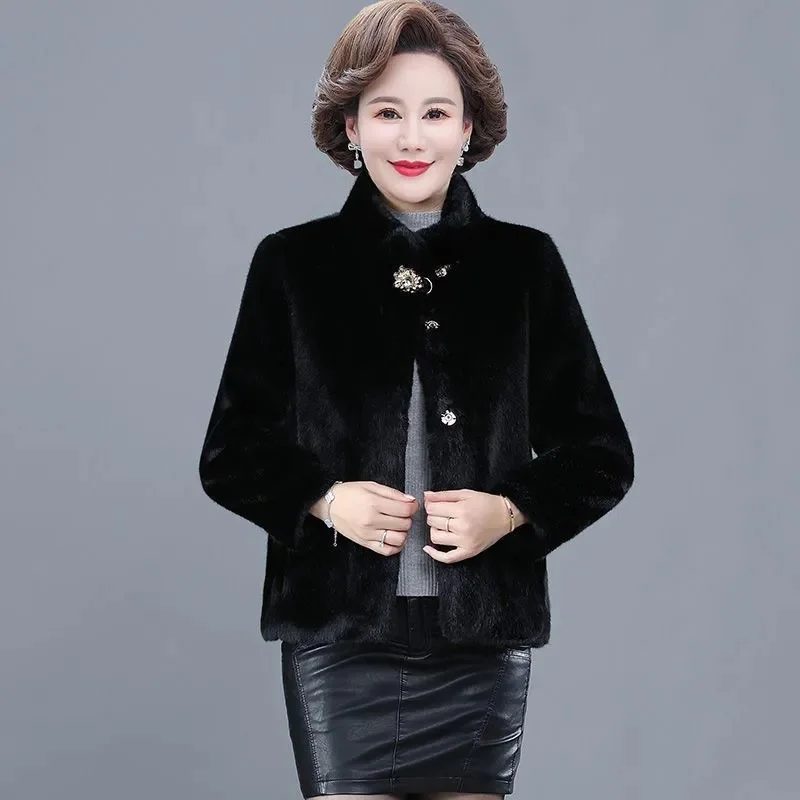 

Explosions Fur Coat Women 2025 Autumn Winter New Mink Velvet Jacket Short Fur Integration Outcoat Fashion Overcoat Ladies Tops
