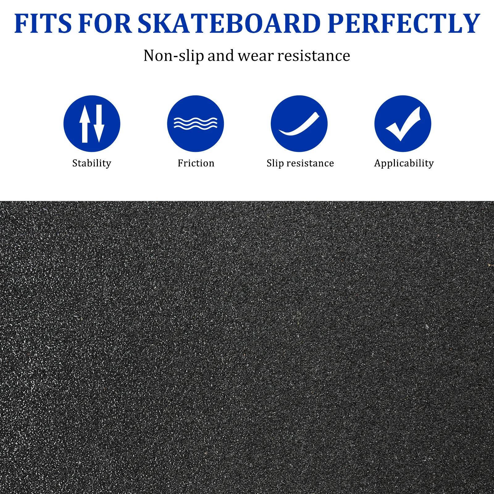 

Anti-Slip Sandpaper Grip Tape 80X20Cm Black For Skateboard Scooter Stair Pedal Wheelchair Durable Wear Resistant