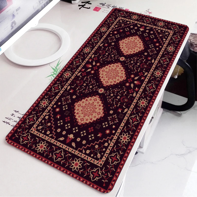 Persian Damask Pattern Turkish Abstract Mouse Pad Computer Laptop Non-slip Office Keyboard Desk Mat Mousepad 900x400 600x300