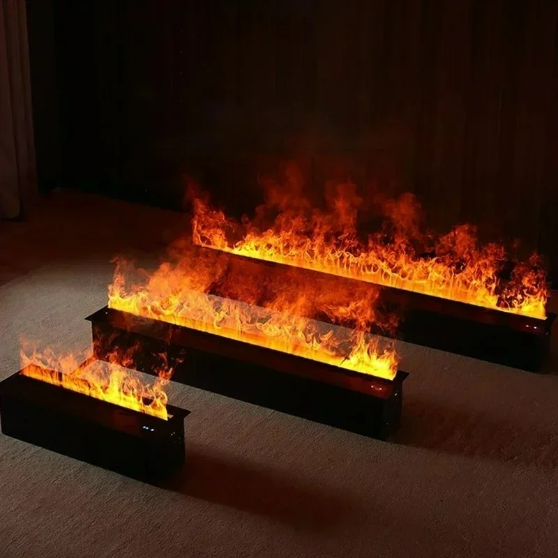 스마트 홈 3D 벽난로 물 스팀 가습기 장작 파열 소리 스마트 벽난로 - 휴대폰 제어 및 16가지 색상 선택 가능