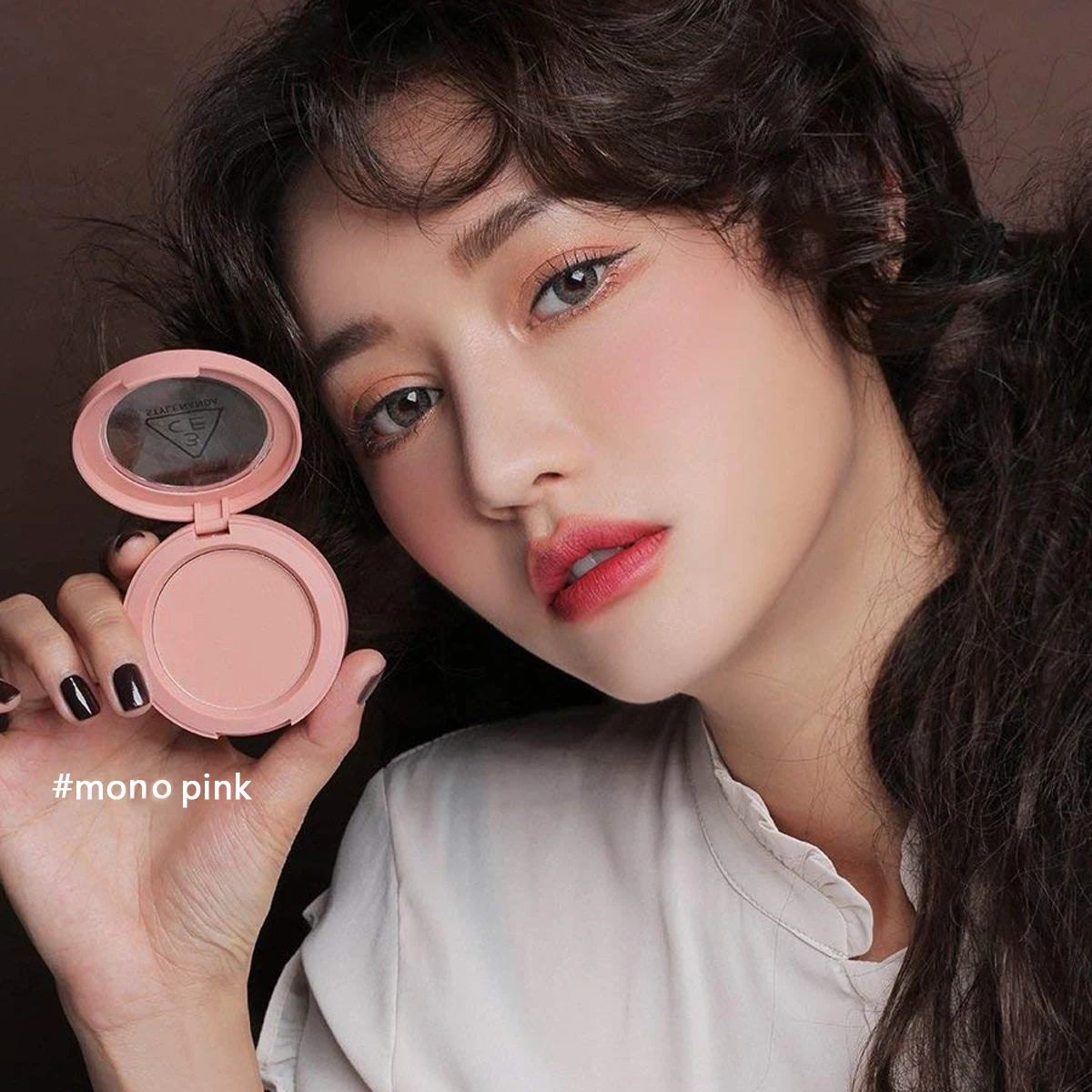 3CE NUOVO Rubino per il viso con ricetta d'umore, polvere fine, layout di colore naturale, illuminazione del complesione, applicazione rapida, K-Beauty, trucco coreano