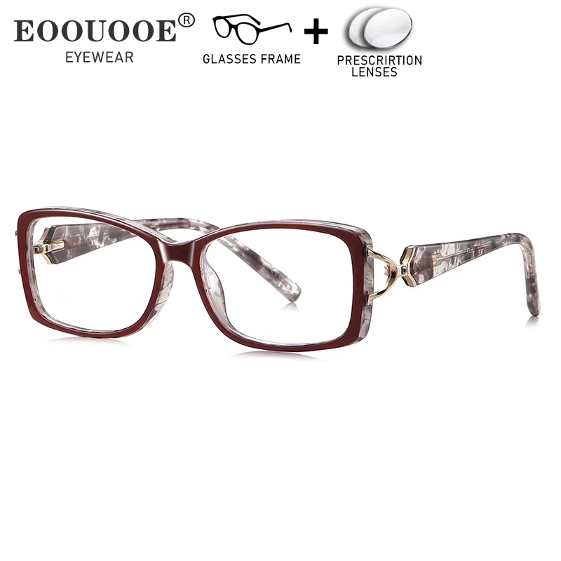 

Fashion Women Custom Myopia Hyperopia Prescription Glasses Scratch Resistant Aspherical Progressive Lenses Optical Eyewear