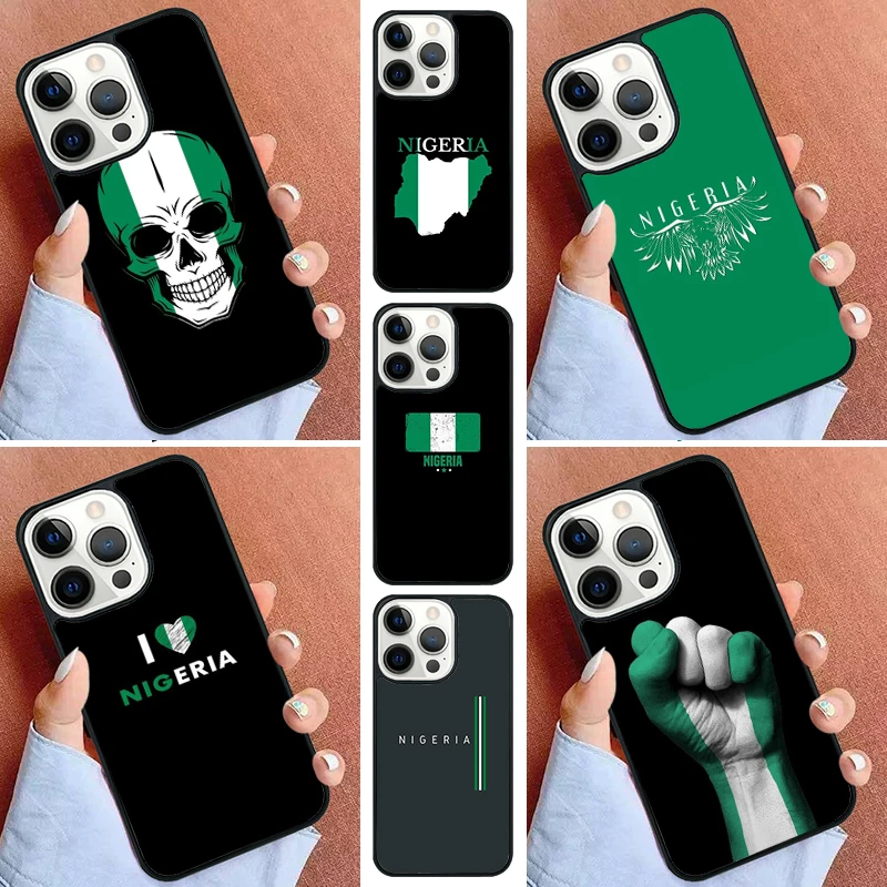 Nigeria Flag Phone Case For iPhone 11 12 13 14 15 16 Pro Max Mini Cover For iPhone Max 5 6 7 8 Plus Coque Shell