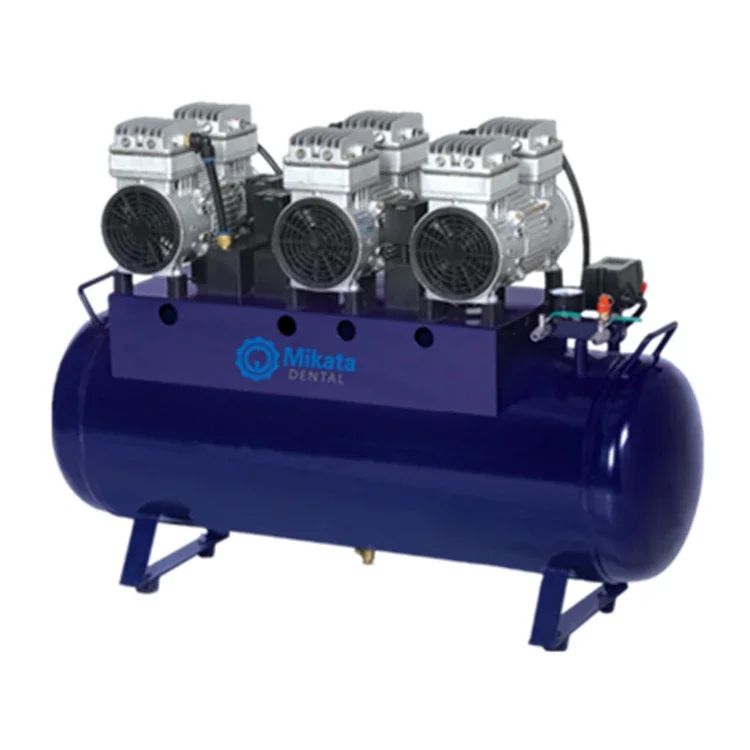 

U-166A For 6 chairs powerful silent den tal Oil-free Air Compressor Volume Flow 315L/ min ga s Holder 90L for den tal unit