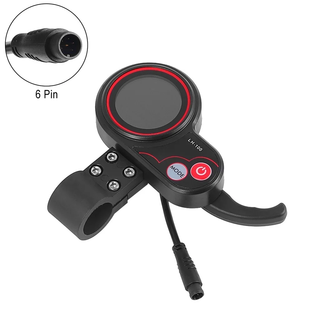 

Digital Odometer LCD Speedometer For Commuting Electric Scooter 6-pin Connection Compact Lightweight USB Charging Port