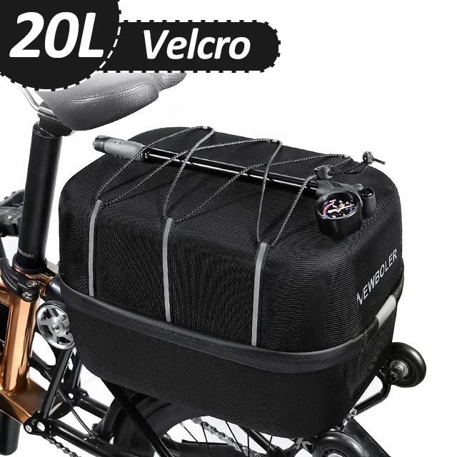 NEWBOLER Brompton Achterzadeltas 20L Grote Capaciteit Waterdichte Fietstas Fietsbagage Geschikt voor Brompton Vouwfietsen