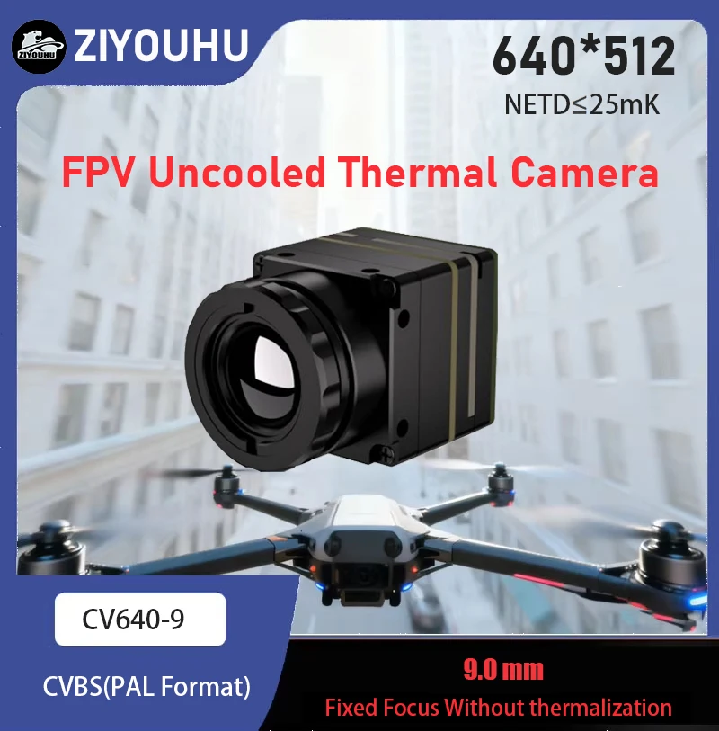 ZIYOUHU New Arrival 640x512 FPV Drone Thermal Camera Module USB Digital Analog LWIR Uncooled Infrared Imaging