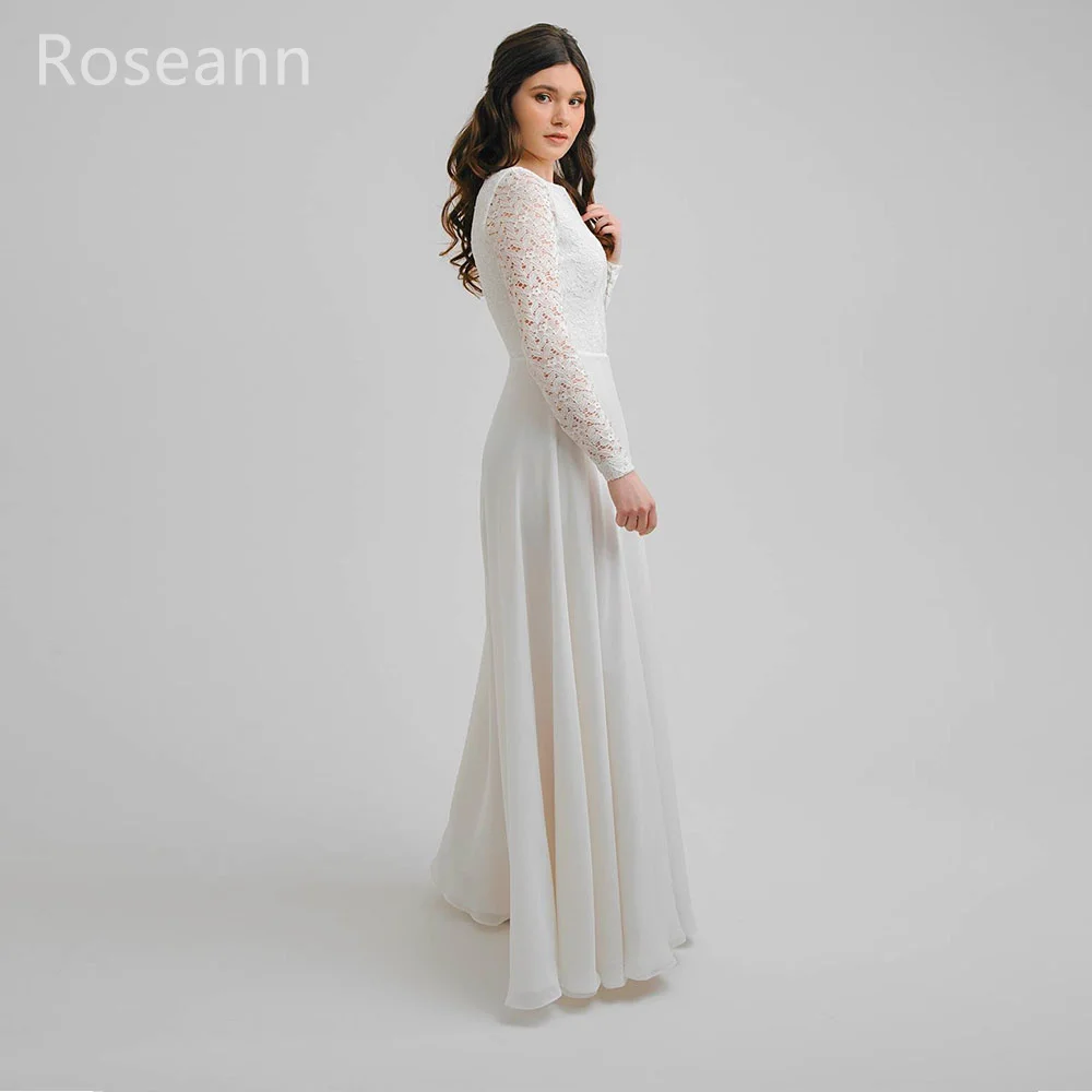 Robe de Mariée Trapèze en Satin, Mode Musulmane, Ivoire, Col Rond, Drapée, Plissée, Longueur au Sol