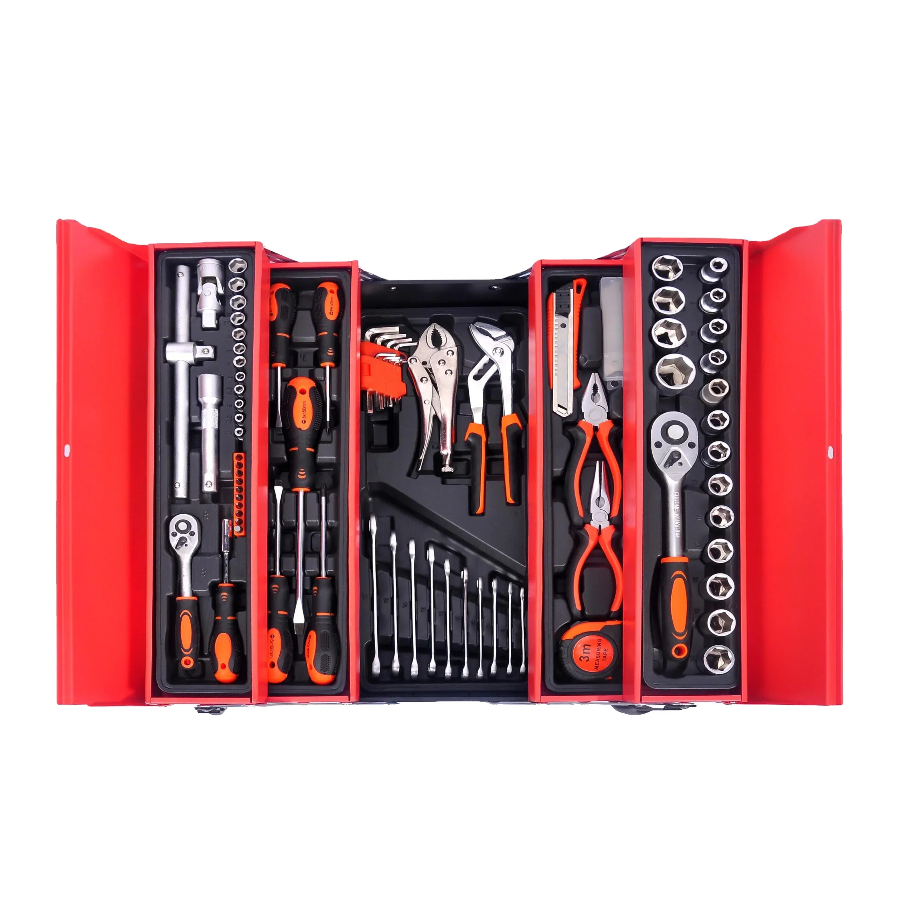 

85 iron box toolbox set with vehicle maintenance tool Portable folding toolbox