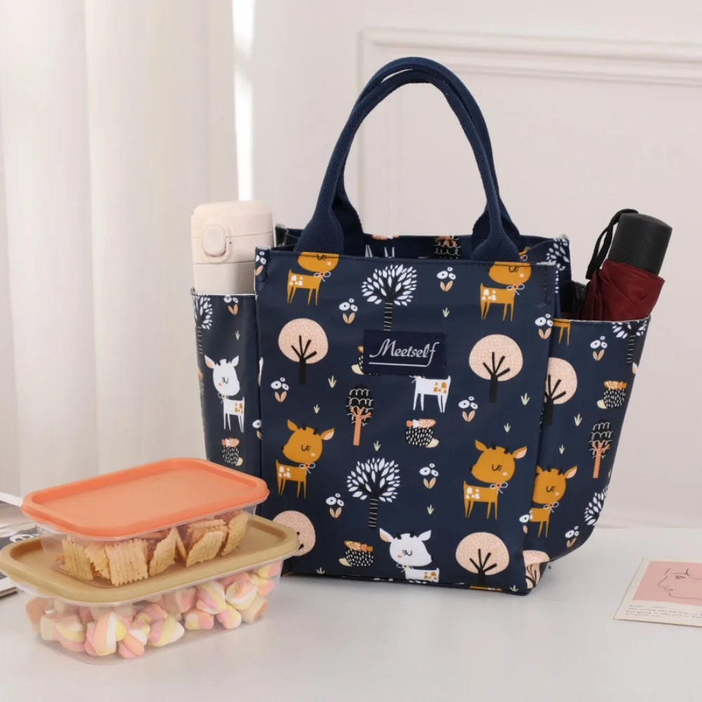 Office workers go out with rice lunch box bag thermal lunch box bag fashion tote bag canvas hand carrying mommy bag