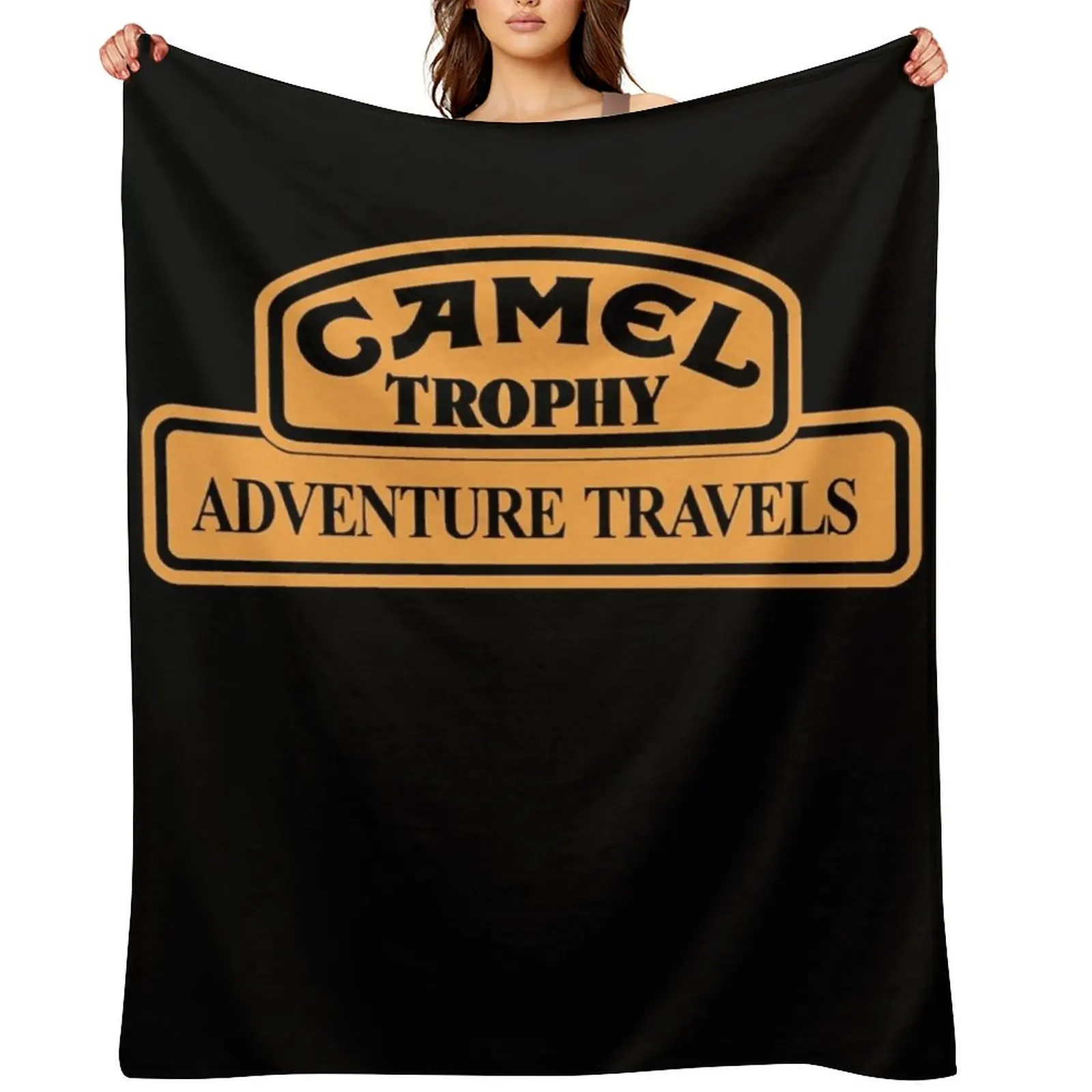 

CAMEL TROPHY Throw Blanket Soft Plush Plaid Luxury Designer for sofa Blankets For Baby Blankets