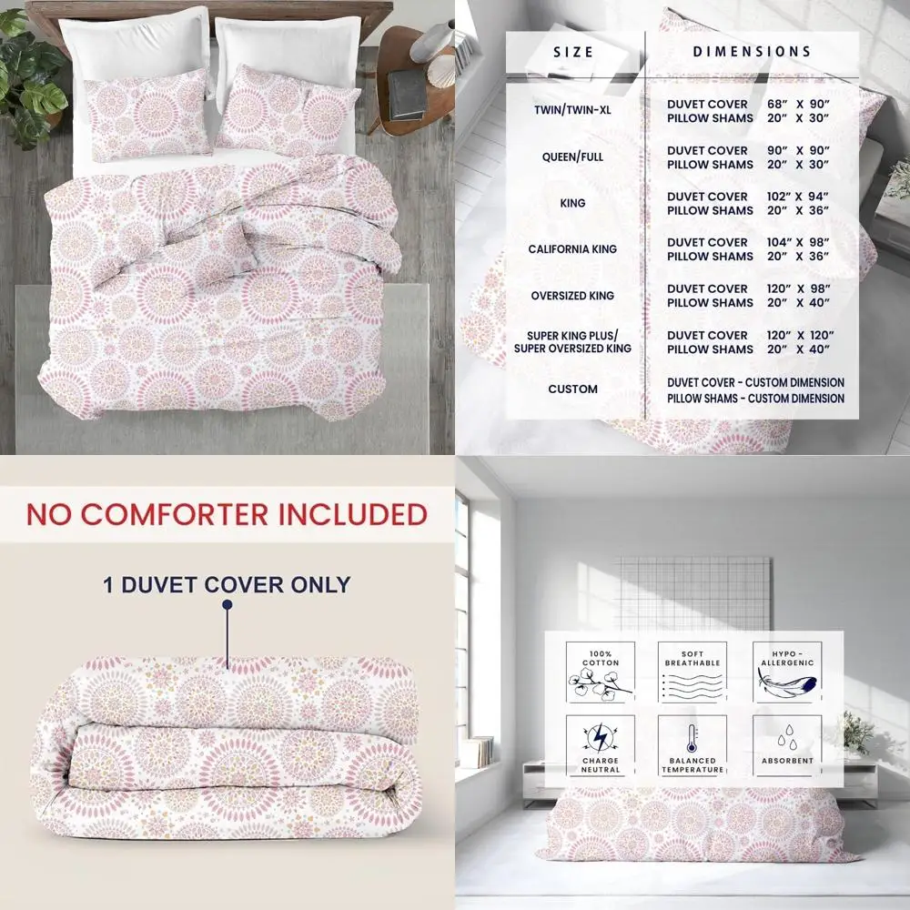 

Ultra Soft Premium 100% Egyptian Cotton Sateen King Size Duvet Cover - 600 Thread Count, Durable Comfort for Luxurious Sleep