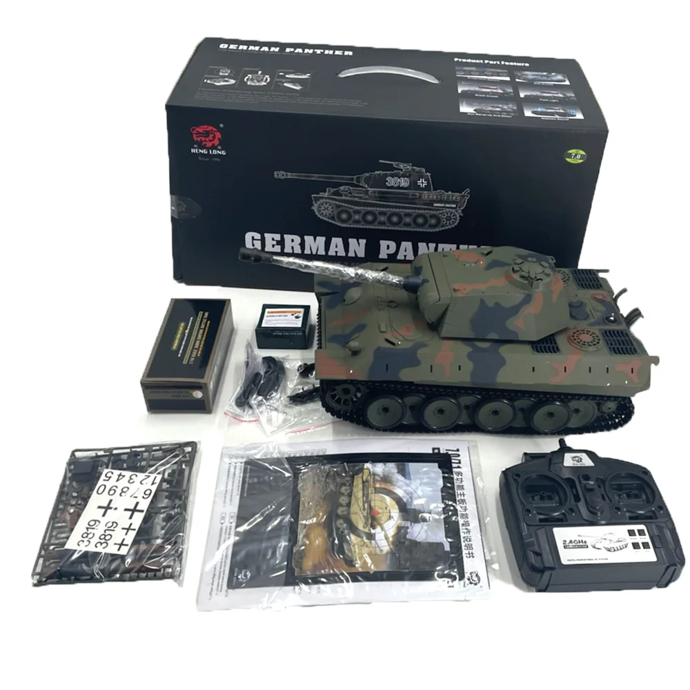 Large 52CM armoured combat vehicle Leopard 1 remote control tank, new version 7.0, infrared firing, live firing, full scale remo