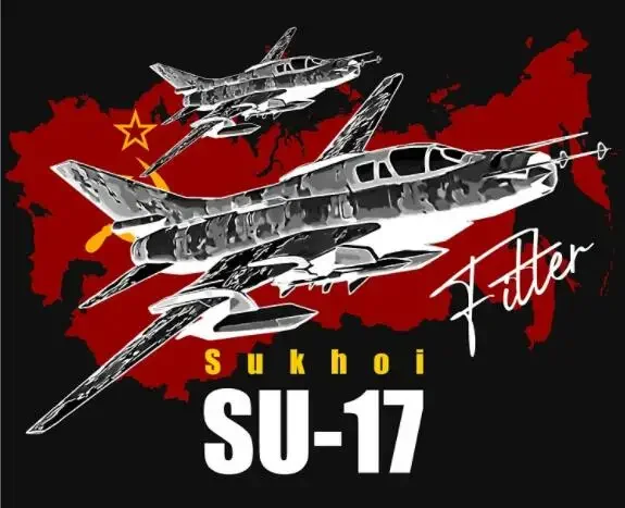 SU-17 Vintage Soviet Union Fighterjet Classic Men T-Shirt Short Casual O-Neck Harajuku Anime Shirt