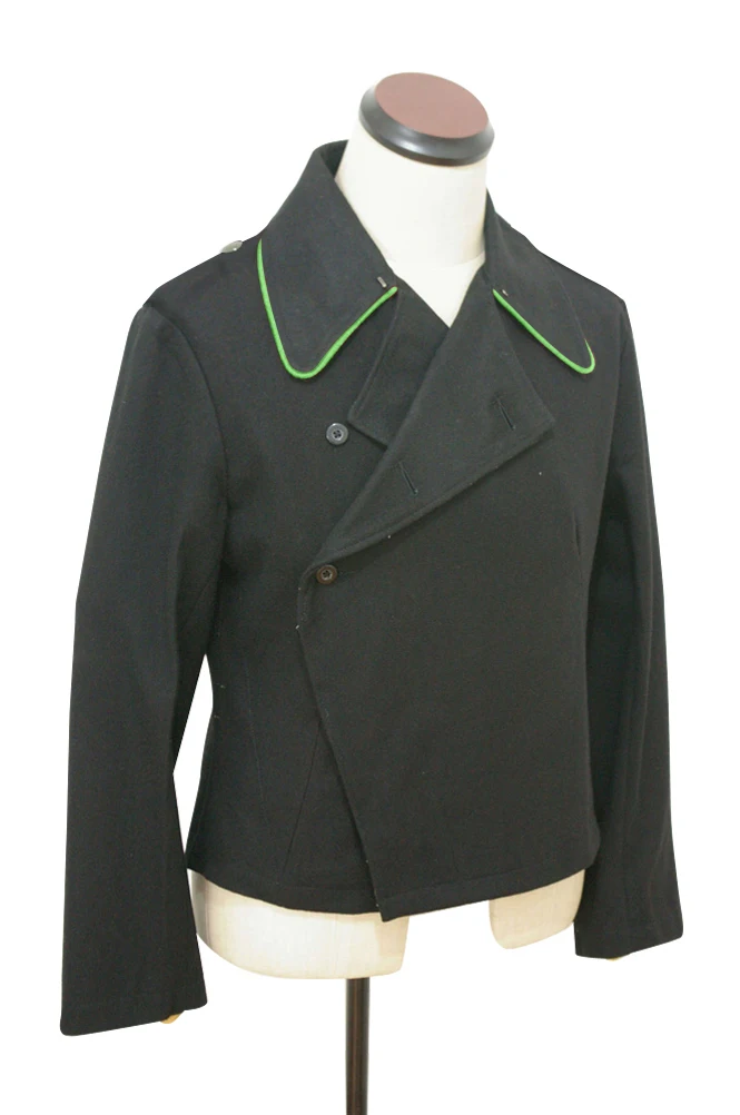 Veste en laine noire, panzer, unité blindée de Police allemande, WWII, GUWC-009