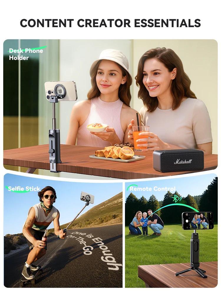 Joyroom Airplane Phone Holder / Magnetic Selfie Stick for iPhone - Universal Mount ZS509 3