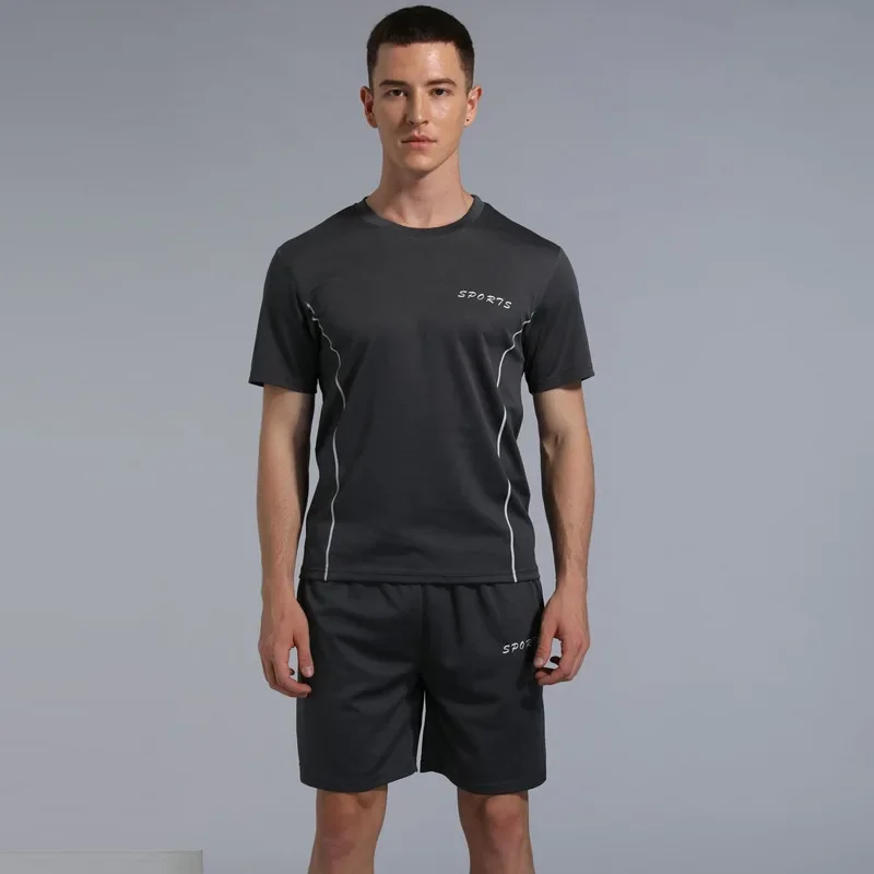 Conjunto de camiseta de bádminton y pantalones cortos para hombre, conjunto de tenis de mesa, ropa de ping pong, trajes deportivos para correr