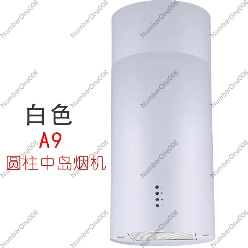 Kitchen Island Smart Range Hood Cooker Cleaning Black Round Ceiling Island Range Hood Cooking Kitchen Hood with Aluminum Filter
