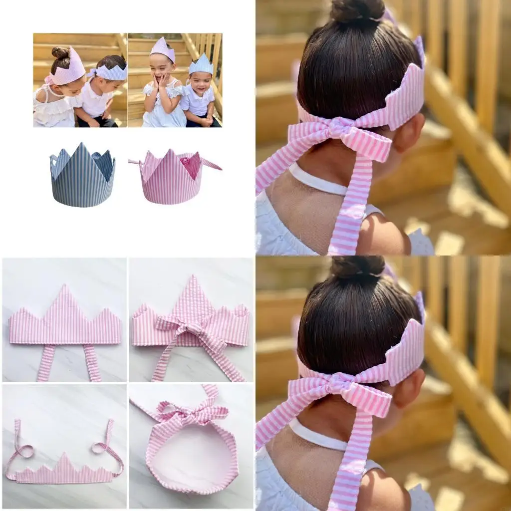 

97BC Contemporary Infant Crowns Headbands With Adjustable Knot Cotton Crowns Headpiece For Newborns And Toddlers