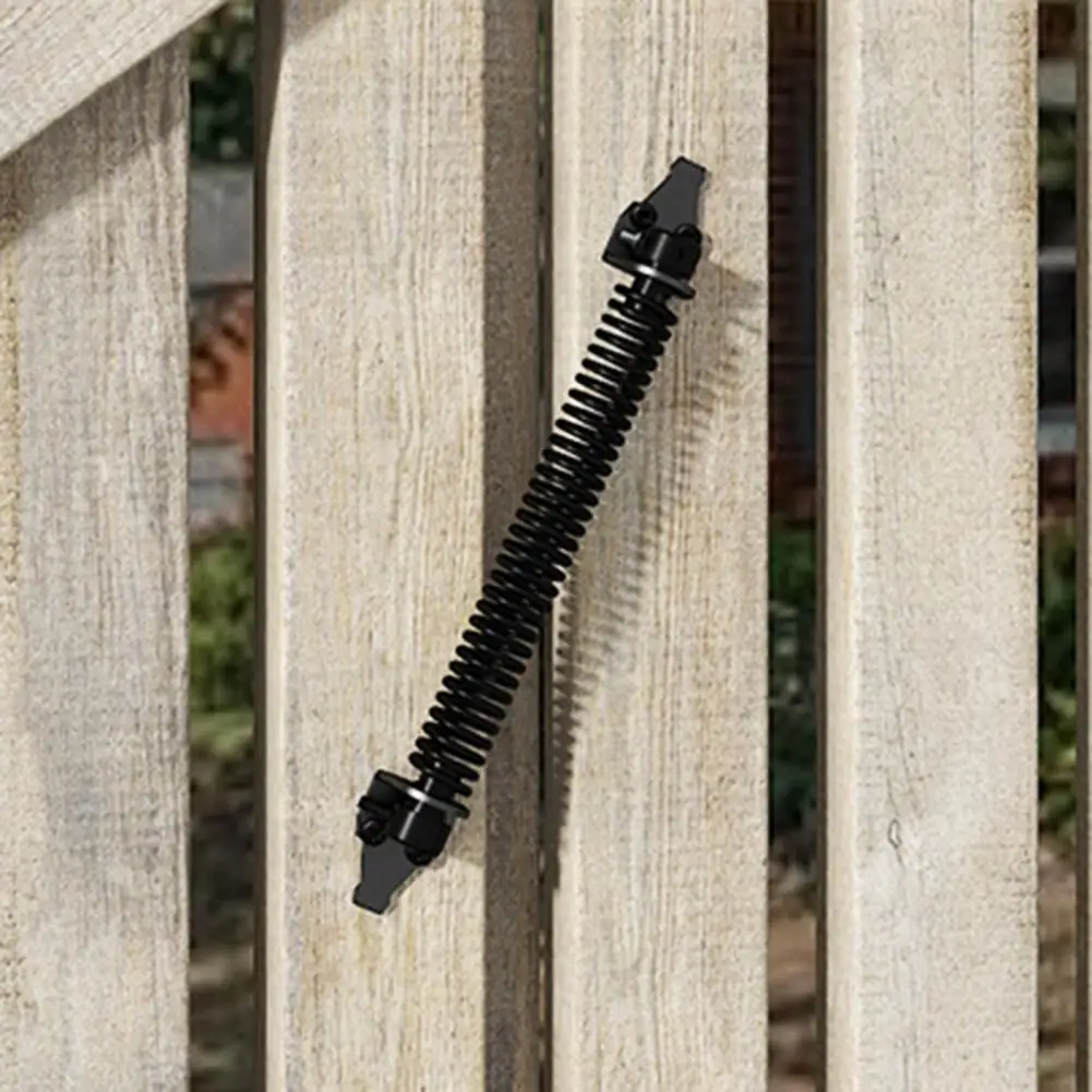 Adjustable Tension Door Spring Door Hinge Latch Self-closing Spring Adjustable Tension Gate Rust-proof Heavy Duty for Wooden