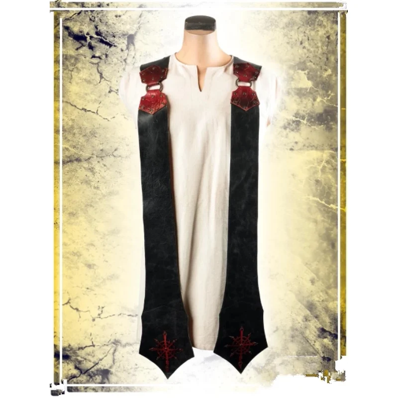 

Medieval loween Monk Priest Prayer awl Cosplay Stage Performance ort Coat Women's Faion Straight Cut Tee Piece Set