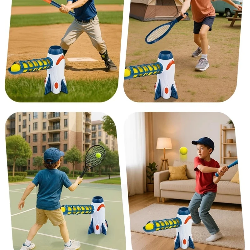Set di giocattoli per macchine da baseball con lancio automatico Giocattoli per palline da baseball per bambini Giochi sportivi Regali di compleanno per bambini all'aperto per interni