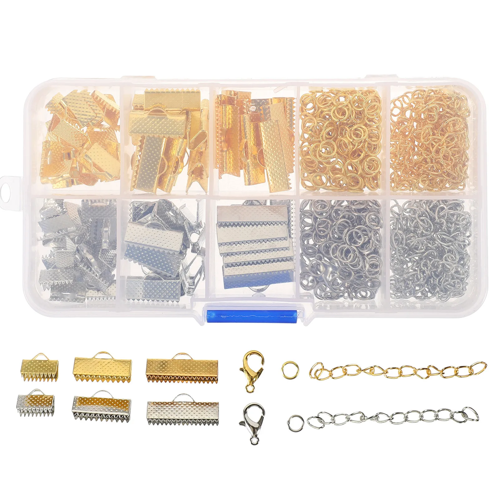

Lobster Clasp Extender Chain Pinch Crimp Ends For Bracelet Necklace Making Diy Ribbon Clamp Connectors Jewelry Findings