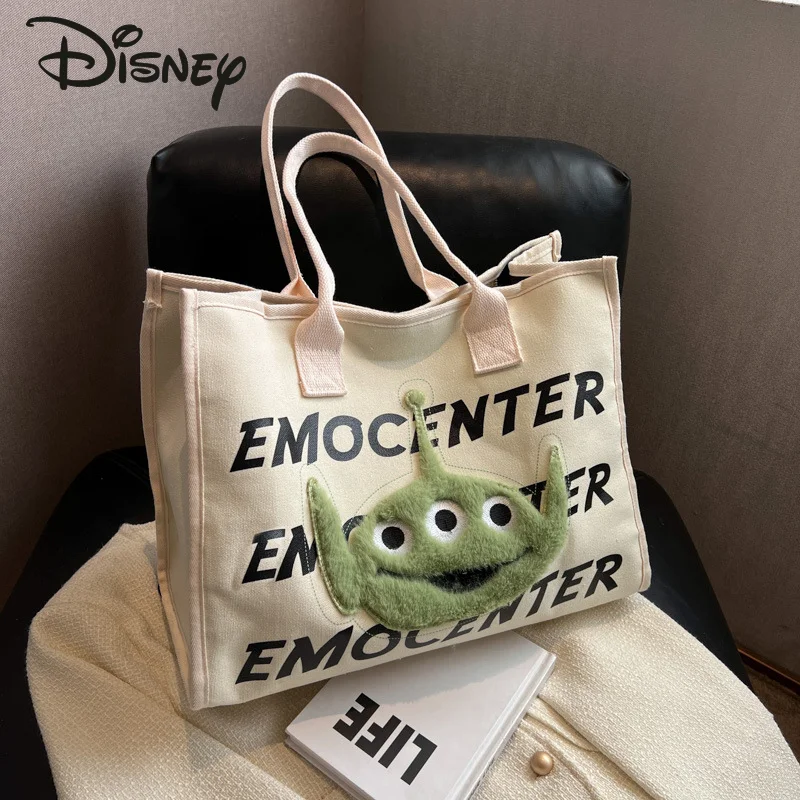 Disney Nova Moda Saco das Mulheres Desenhos Animados Grande Capacidade Commuter Shoulder Bag Lazer Versátil Ambiental Shopping Bag