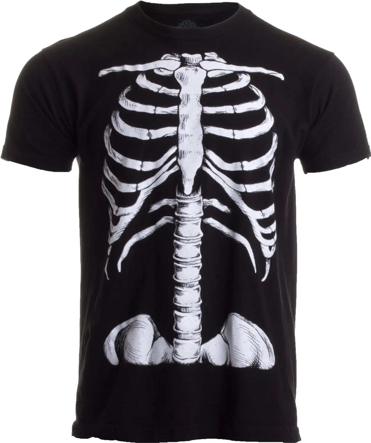 Skeleton Rib Cage | Jumbo Print Novelty Halloween Costume Unisex T-Shirt-Adult Halloween T-Shirt,Portrait Graphic,Scary ,Horror Movie,Funny Halloween Costume,Retro Funny