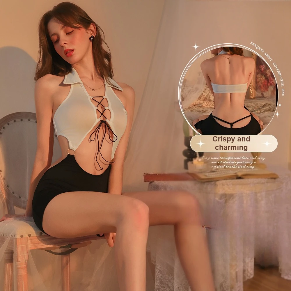 

Sexy Secretary Roleplay Set - Office Lady Pencil Skirt with No Remove Design, Erotic Lingerie Costume