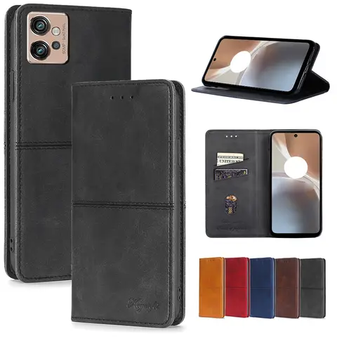 Business Magnetic Flip Cover for Motorola G71S G82 G52 G42 G32 G22 G41 G31 G60S Moto G30 G20 G10 Leather Case Card Slots