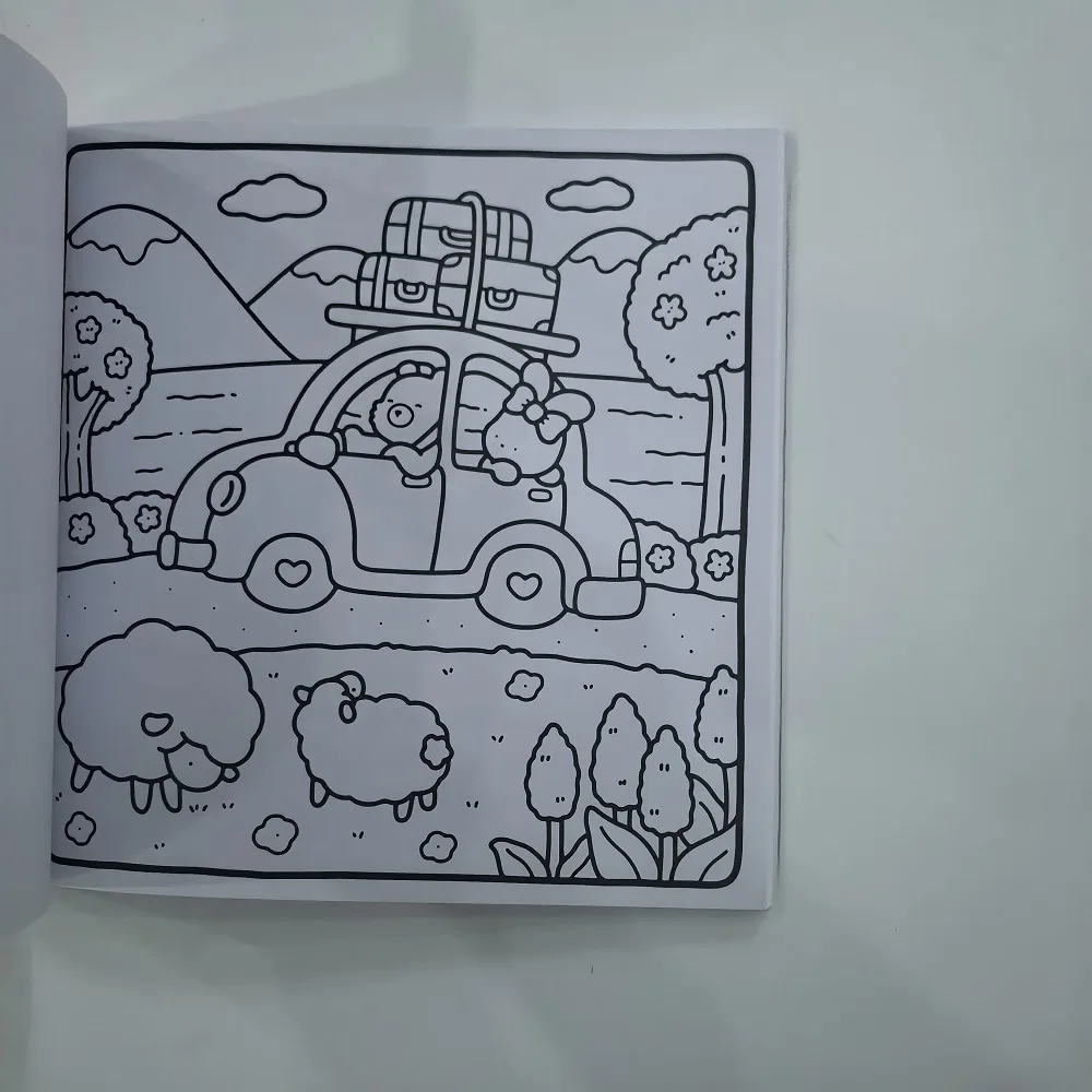 كتاب تلوين لطيف ومريح من Little Cuddles - رسم تخفيف التوتر للبالغين هدية مثالية لحفلات أعياد الميلاد وأعياد الميلاد وعيد الميلاد